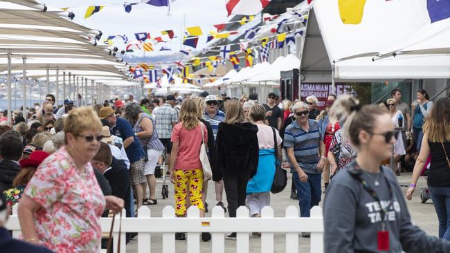 New Year’s Day Taste of Tasmania crowd. Picture: LUKE BOWDEN