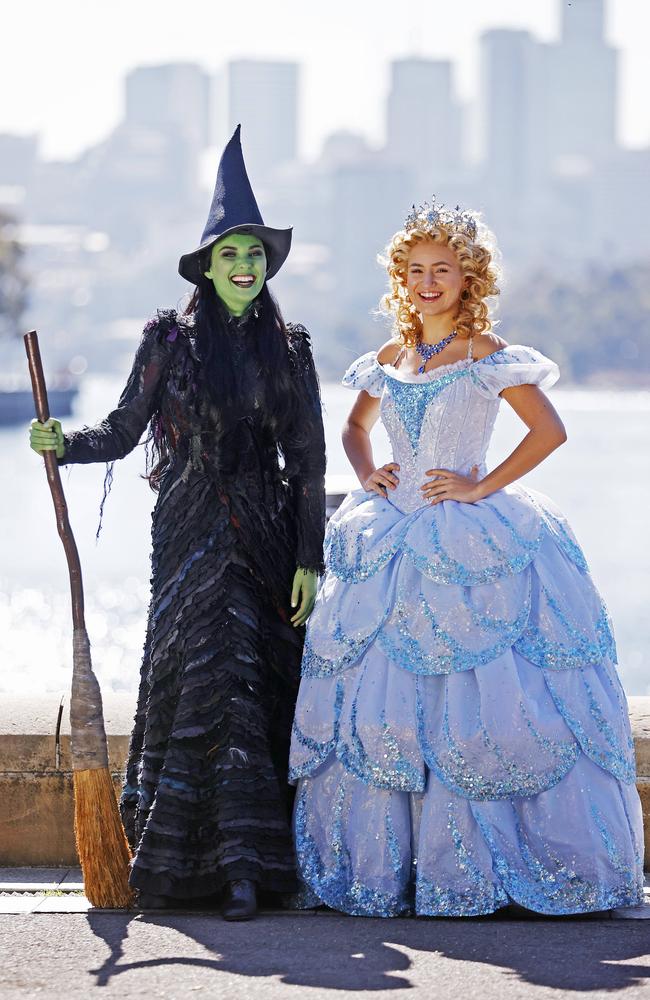 Courtney Monsma (Glinda) and Sheridan Adams (Elphaba). Picture: Sam Ruttyn