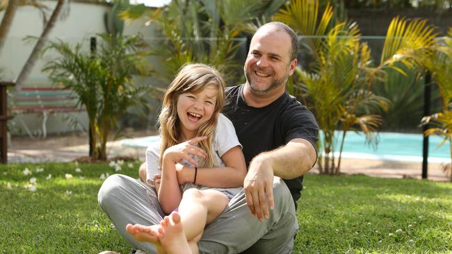 Jon Slade with his daughter Isabel. Picture: Tim Hunter