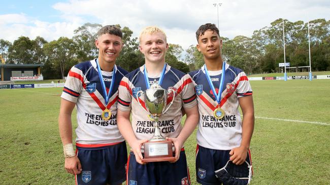 Central Coast Roosters captain Alexander Stephenson (centre) has been selected from the Andrew Johns Cup premiers. Picture: Sue Graham