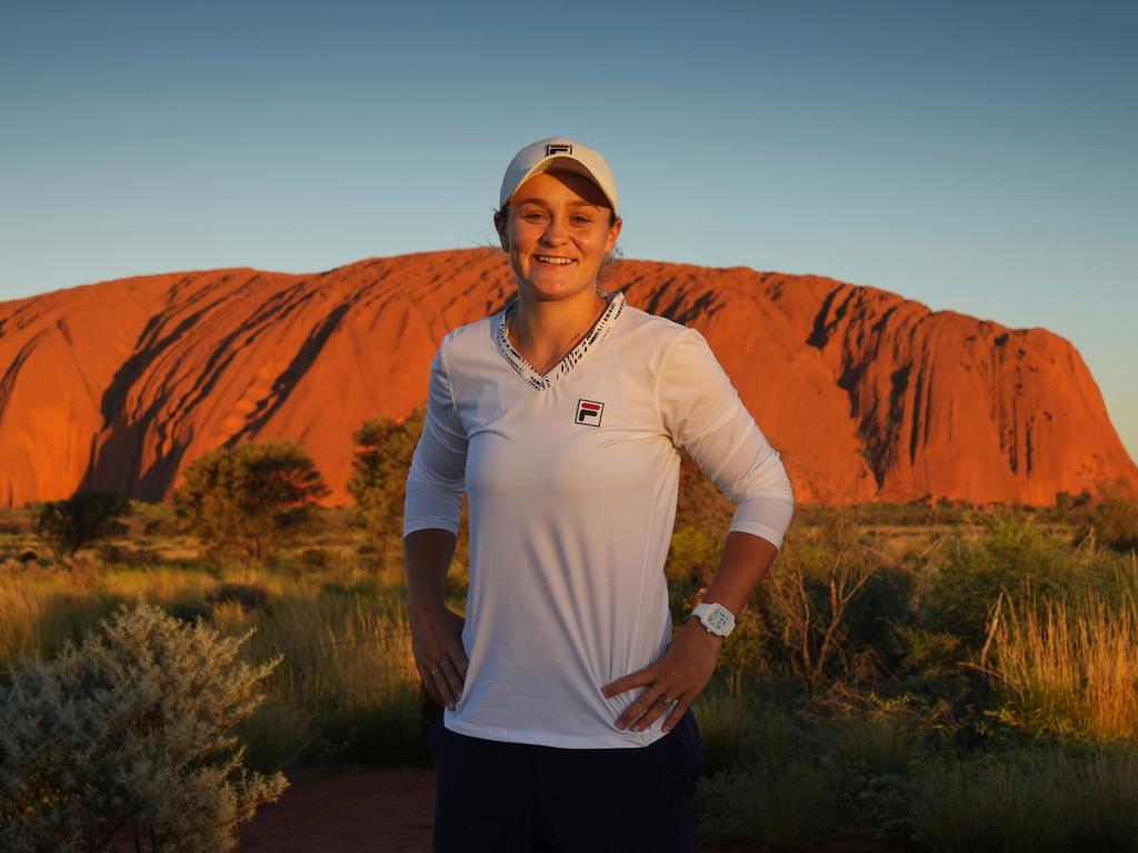 Spending time near Uluru was an incredibly special experience. Picture: Scott Barbour/Tennis Australia