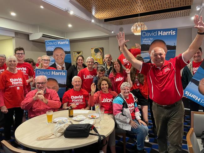 Wyong Labor MP David Harris (right) calls his seat a win for the ALP in the 2023 election. Picture: NewsLocal