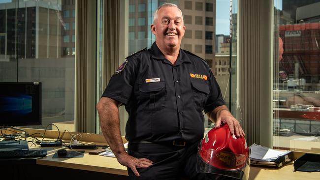 BOUND FOR SOUTH AUSTRALIA: Country Fire Service chief officer Mark Jones at the CFS headquarters in Waymouth Street. Picture: Brad Fleet