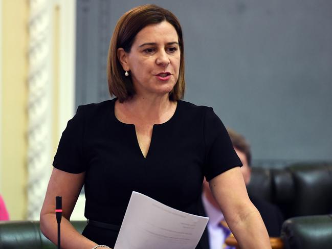 Opposition Leader Deb Frecklington in Question Time today. Picture: Dan Peled/AAP