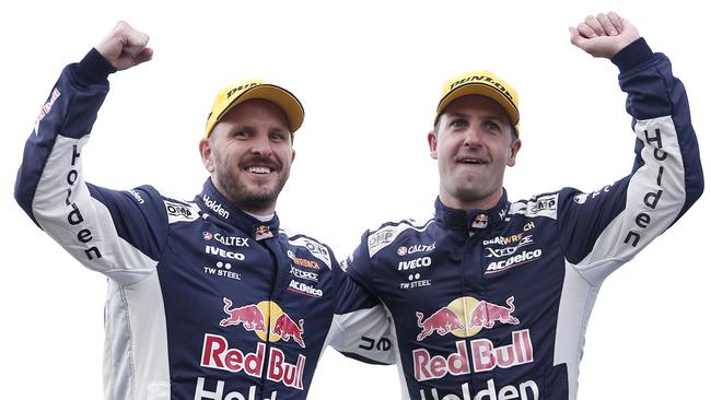 Paul Dumbrell, left, pictured with Jamie Whincup after a Supercars victory in 2018, bought the property in 2020.