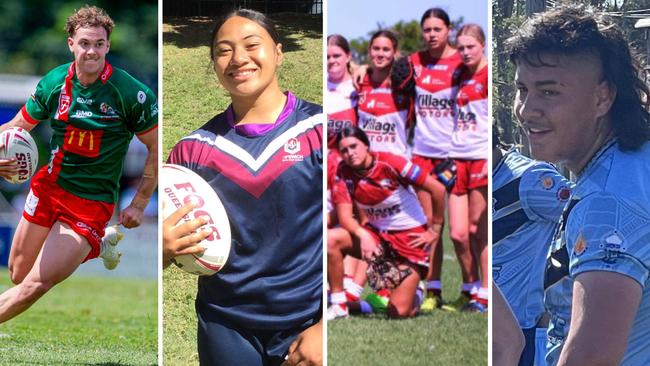 Players to Watch: Jeremy Trappett (left), Shalom Sauaso, Redcliffe Dolphins Under 19s girls and Chaev Kolone (right).