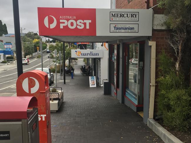 The Lenah Valley Newsagency and Post Office has been forced to close for seven days. Picture: Sue Bailey