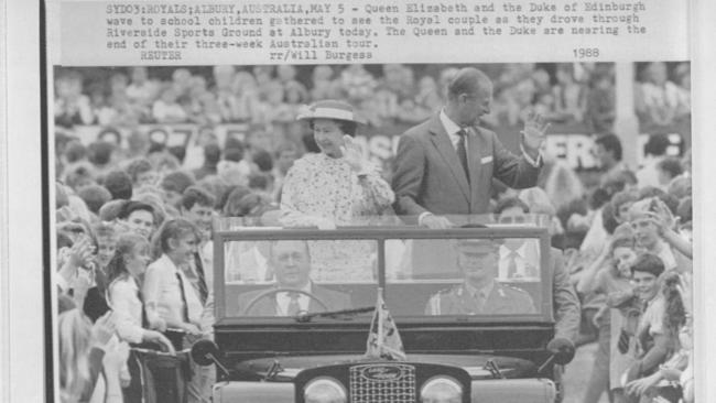 The Queen and Prince Philip touring Albury.