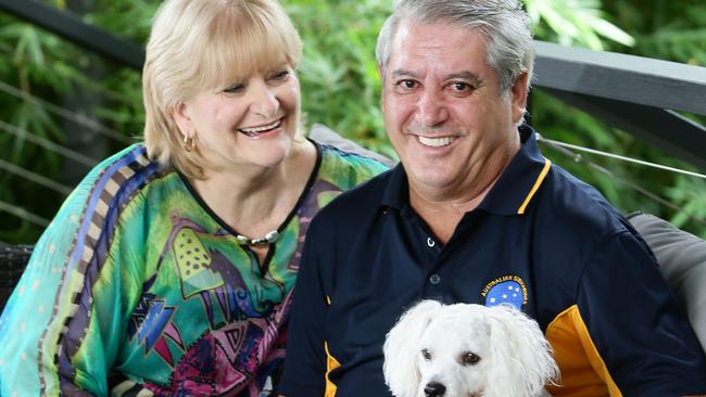 Bev Nihill with her husband Steve Nihill who was diagnosed with Young Onset Dementia (Alzheimer’s) in his early 60s. Picture: Peter Clark