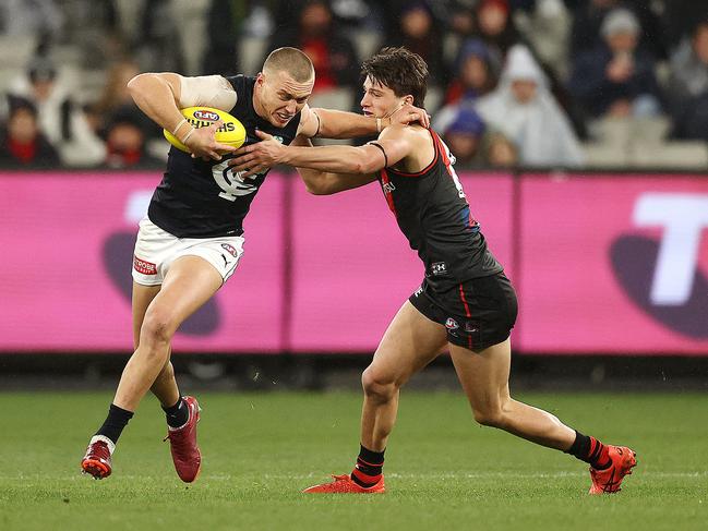 Patrick Cripps produced another power-packed performance. Picture: Michael Klein