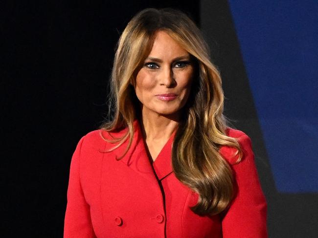 MILWAUKEE, WISCONSIN - JULY 18: Former first lady Melania Trump arrives on the fourth day of the Republican National Convention at the Fiserv Forum on July 18, 2024 in Milwaukee, Wisconsin. Delegates, politicians, and the Republican faithful are in Milwaukee for the annual convention, concluding with former President Donald Trump accepting his party's presidential nomination. The RNC takes place from July 15-18.   Leon Neal/Getty Images/AFP (Photo by LEON NEAL / GETTY IMAGES NORTH AMERICA / Getty Images via AFP)