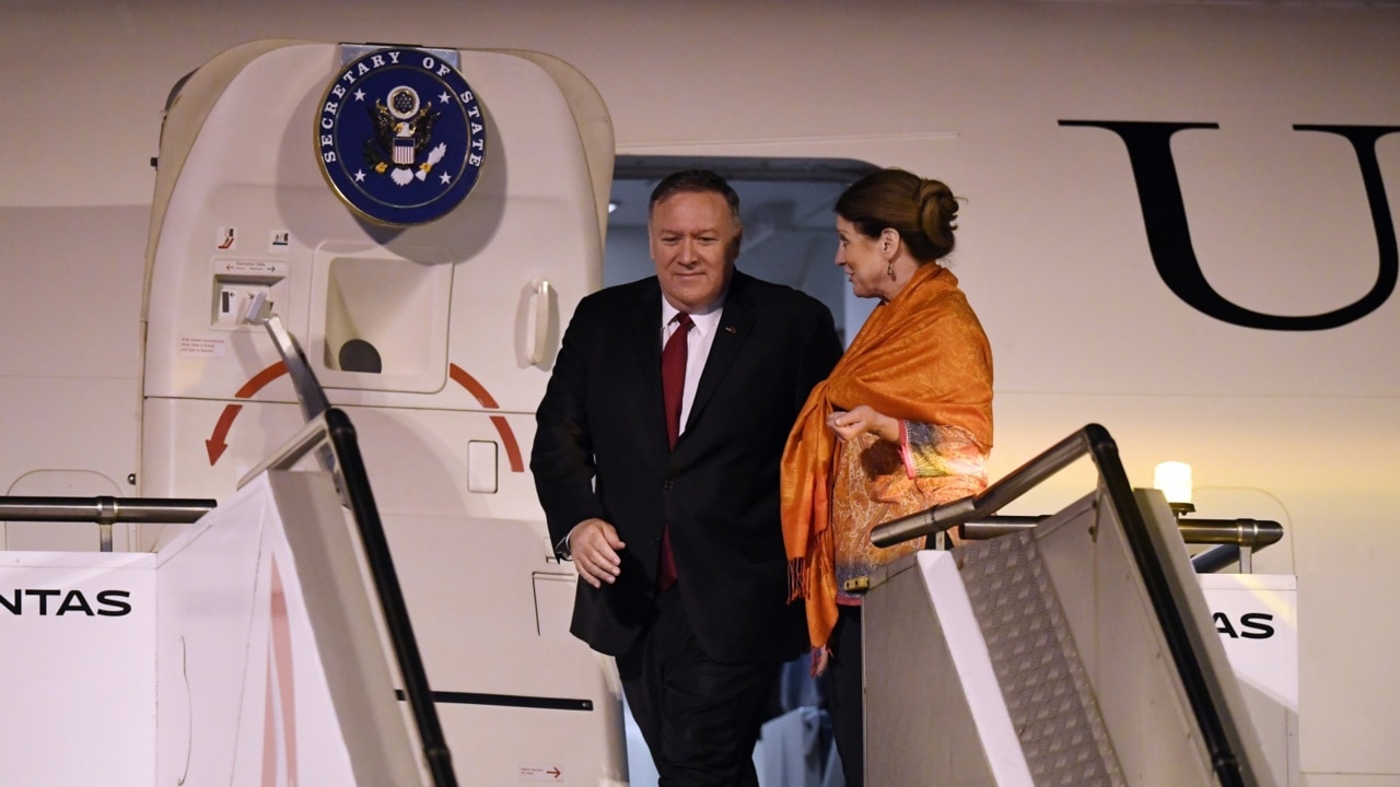 Mike Pompeo touches down in Sydney