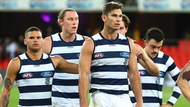 Geelong’s loss to Richmond in Round 17 should not hurt its top-four chances. Picture: Getty Images