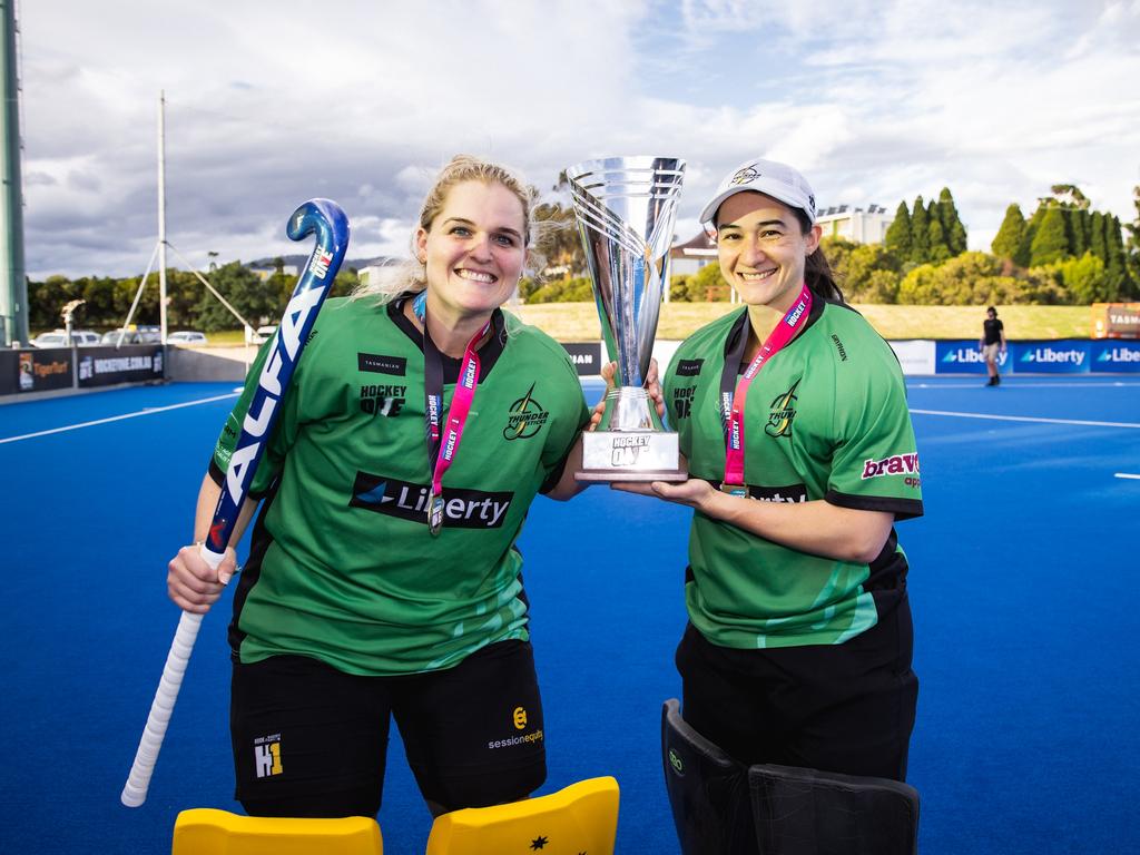 Perth Thunderstix goalkeeper Aleisha Power was named player of the match. Picture: Andrew Wiseman.