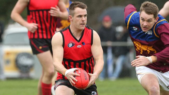 Scott Conte in action for Panton Hill. Picture: Hamish Blair