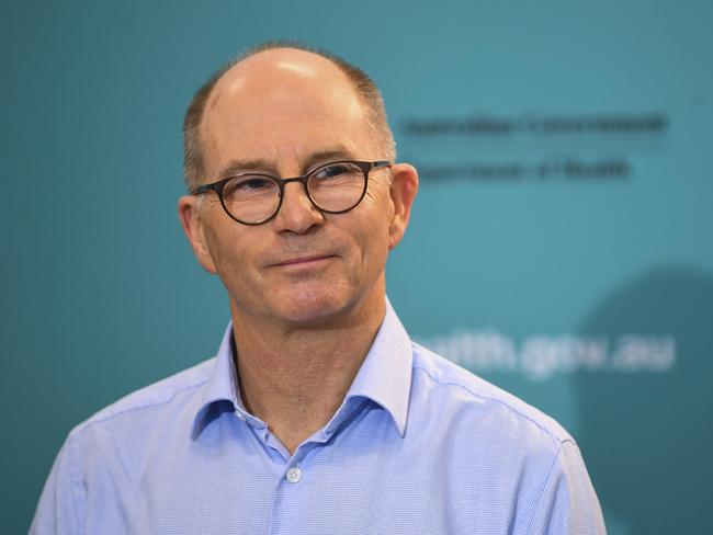 Deputy Chief Medical Officer Professor Paul Kelly speaks to the media during a press conference at the Australian Department of Health in Canberra, Friday, April 10, 2020. (AAP Image/Lukas Coch) NO ARCHIVING