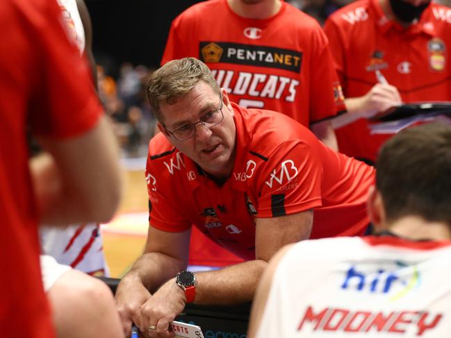Perth’s Trevor Gleeson has won the Coach of the Year as the Wildcats chase a historic three-peat. Photo: Mike Owen/Getty Images.