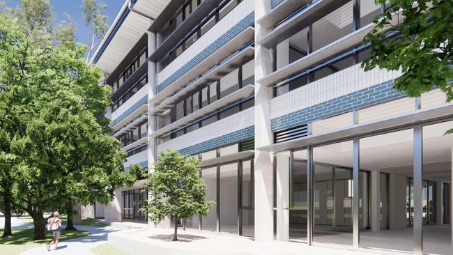 The $35 million redevelopment of John Palmer Public School in The Ponds will deliver eight new learning spaces and upgraded admin and staff facilities when work wraps up this year. Picture: Blacktown Council/PTW Architects