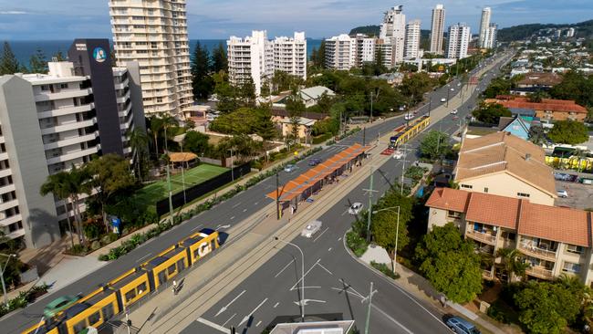 Christine Avenue Light rail stop. Renders from Queensland Government.