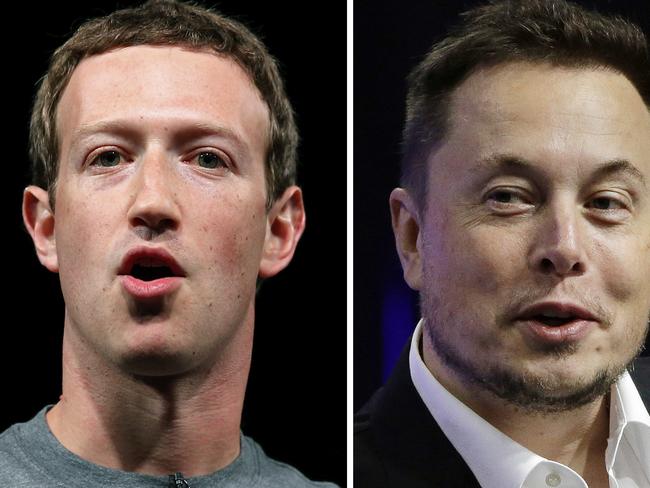 This combo of file images shows Facebook CEO Mark Zuckerberg, left, and Tesla and SpaceX CEO Elon Musk. An online smackdown between tech titans Zuckerberg and Musk over the possible threat of artificial intelligence underlines how little most people know about the rapidly advancing technology. (AP Photo/Manu Fernandez, Stephan Savoia)