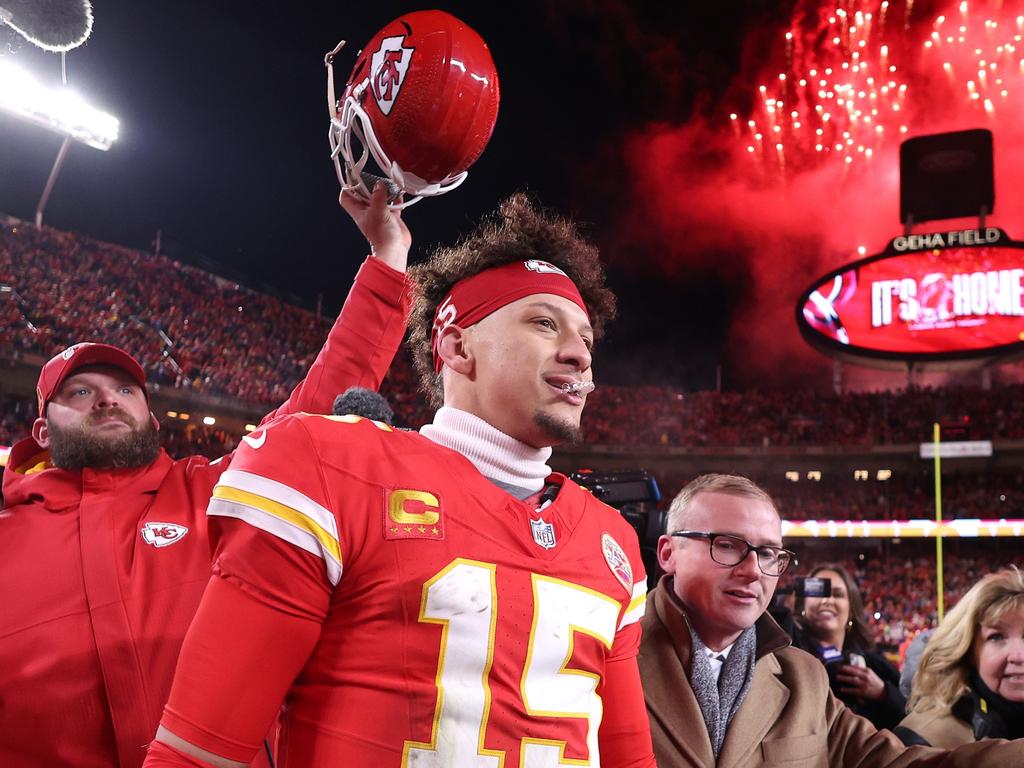 Patrick Mahomes is 4-0 in the playoffs against rival QB Josh Allen. Picture: Jamie Squire/Getty Images