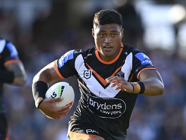 NRL 2024 RD06 Wests Tigers v St. George Illawarra Dragons - Stefano Utoikamanu. Picture: NRL Photos