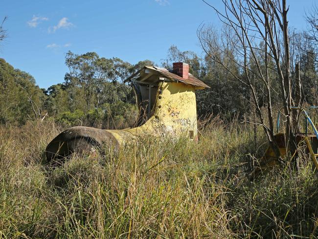 The Big Shoe which was one of the popular attractions is still standing years later. Picture: Richard Dobson