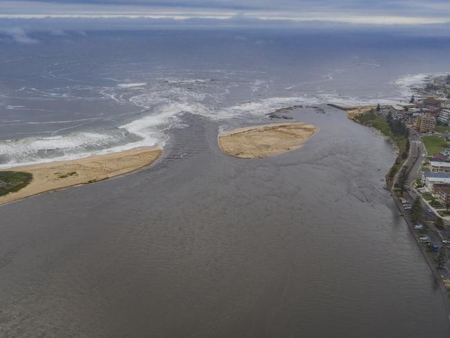 Council has opened a second channel to the north to allow flood waters to drain. Picture: @photoslog