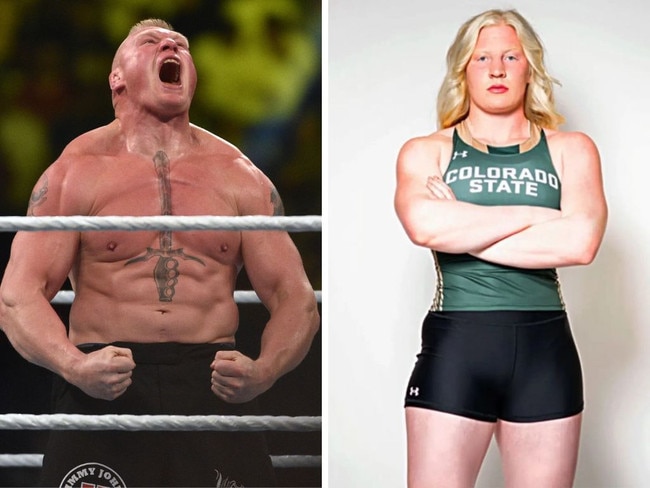 Brock Lesnar's daughter is a chip off the old block.