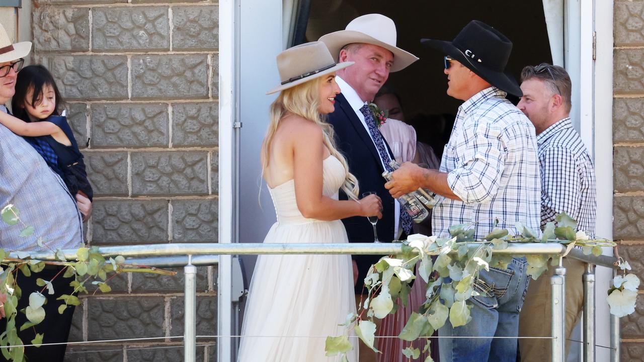 Barnaby Joyce and Vikki Campion married at their family estate in Woolbrook on Sunday. Picture: NCA NewsWire/ Ben McDonald