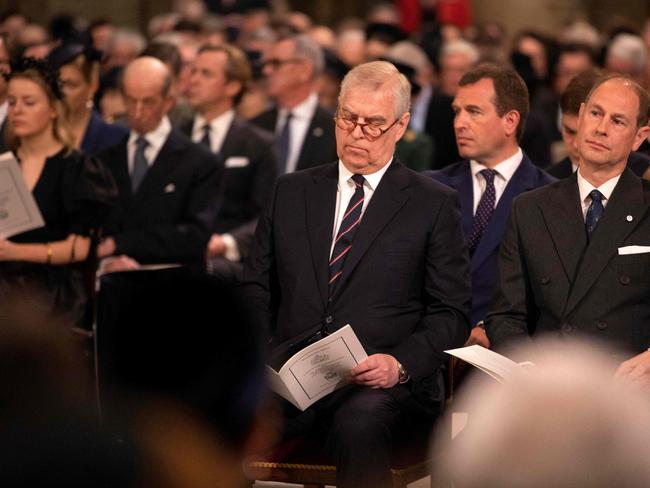 Aside from a remembrance service for his father, Prince Andrew has stayed out of the public eye in the past few years. Picture: AFP