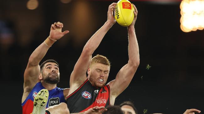 Peter Wright was Essendon’s best with three goals.