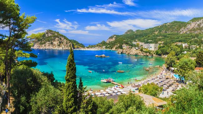 The dreamy village of Palaiokastritsa on Corfu.