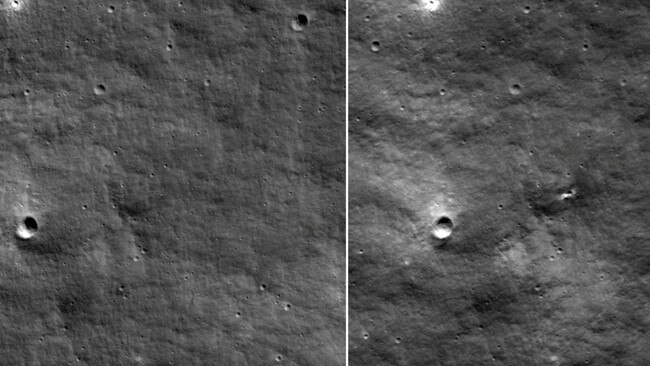 The Luna-25 entered the moon’s orbit olast month, the first Russian spacecraft to do so since 1976. Picture: NASA’s Goddard Space Flight Center/Arizona State University