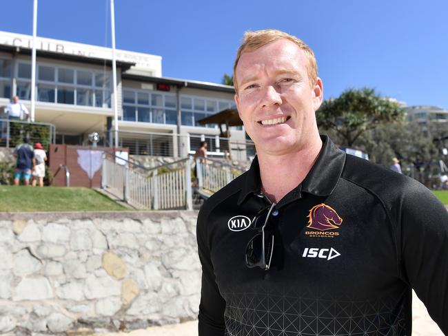 Former Brisbane Broncos star Jack Reed helping young people keep fit in isolation. Photo Patrick Woods.