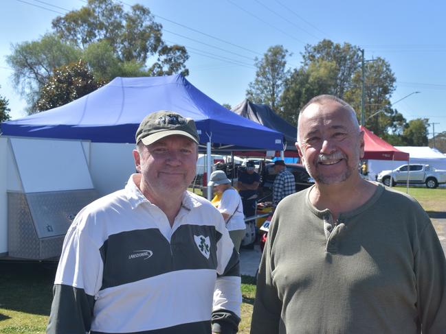 Geoffrey Jordan and Bryan Slager from Toowoomba at the Leyburn Sprints, August 17, 2024. (Photo: NRM)