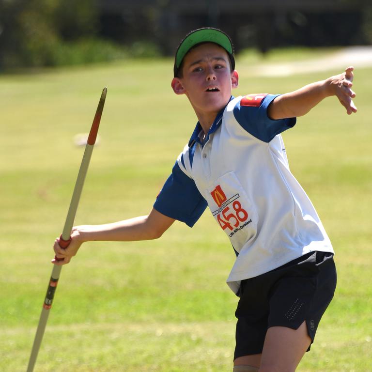 Toby Dawson in action at the Mudgeeraba little athletics competition. (Photo/Steve Holland)