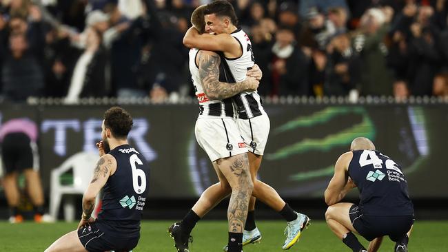 There was heartbreak and elation at the final siren. Picture: Daniel Pockett/Getty Images