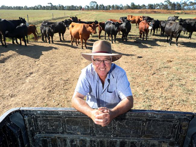 Farmer of the Year finalists, Beef, Trevor & Carryn Caithness with their grandson Frasier Macleod, 20 months old, Bairnsdale,    Picture Yuri Kouzmin