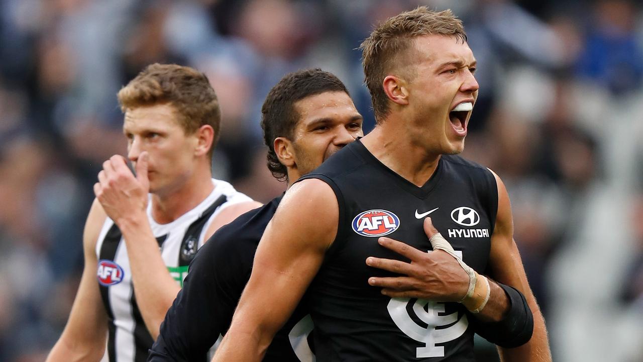 Patrick Cripps is in rare form. (Photo by Michael Willson/AFL Photos)