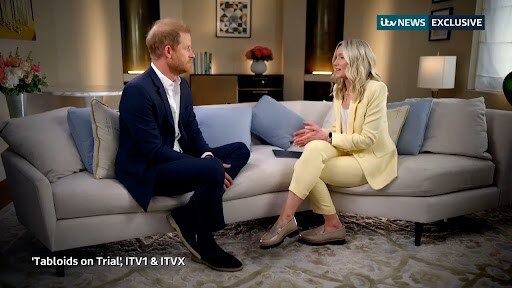 Prince Harry speaking on ITV documentary Tabloids On Trial. Picture: ITV