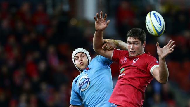 Rob Simmons of the Reds during the Super Rugby match between the Queensland Reds and the New South Wales Waratahs. Pic Darren England.