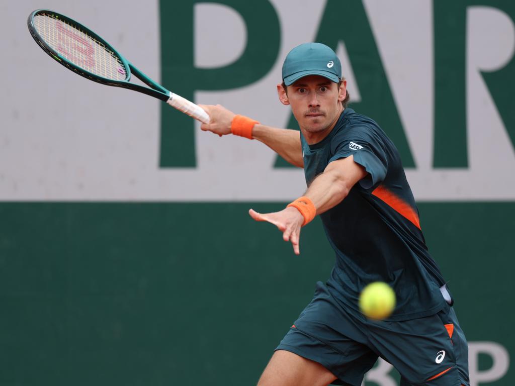 Alex de Minaur earned a straight sets victory. Picture: Getty Images