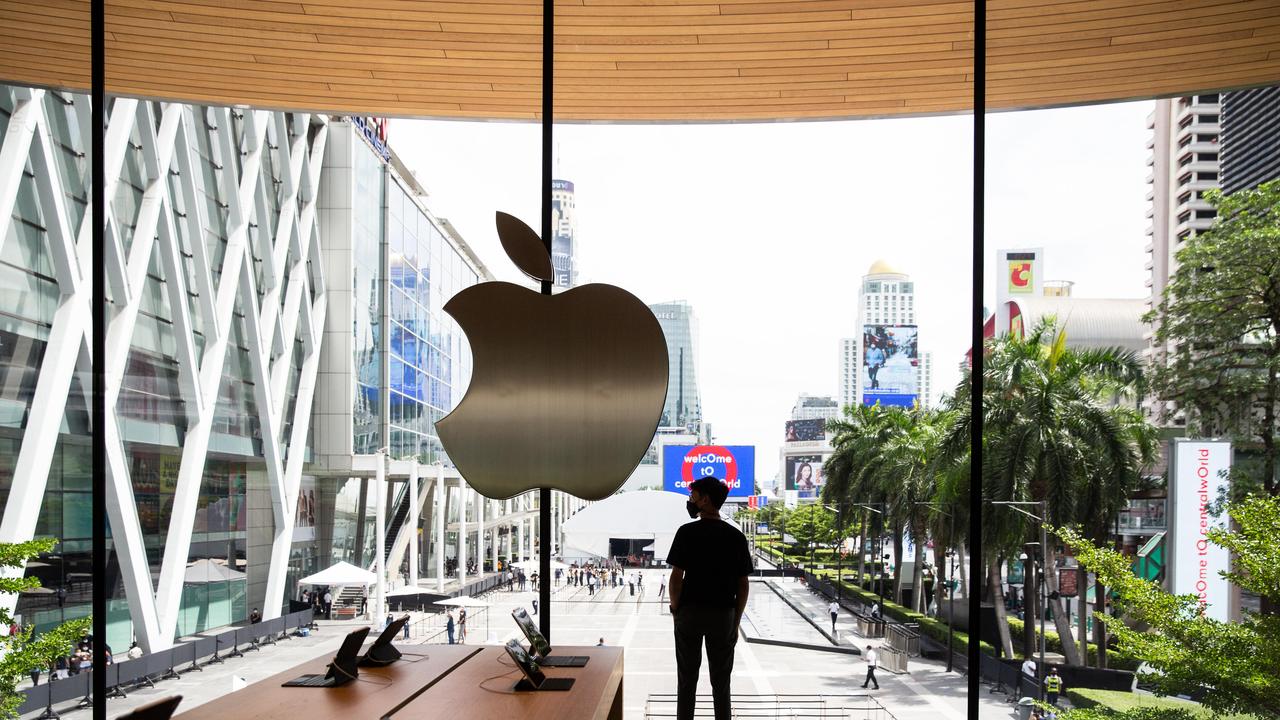 Sales have been strong for Apple products as working and schooling takes place at home. Picture: Lauren DeCicca/Getty Images