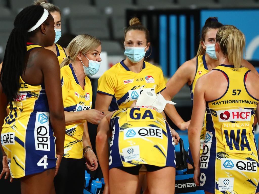 Queensland’s most recent Covid lockdown has forced the Super Netball teams to adhere to strict health directives. Picture: Chris Hyde/Getty Images