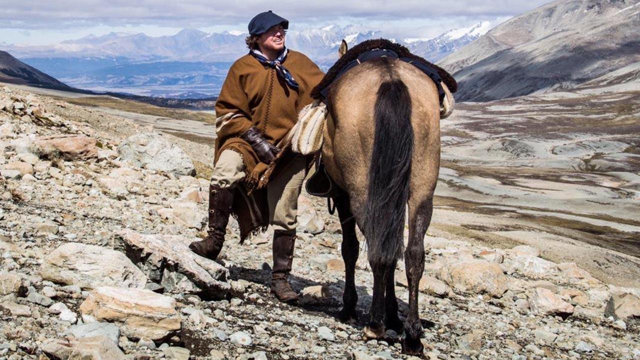 Campbell Costello during the Gaucho Derby in Argentina.