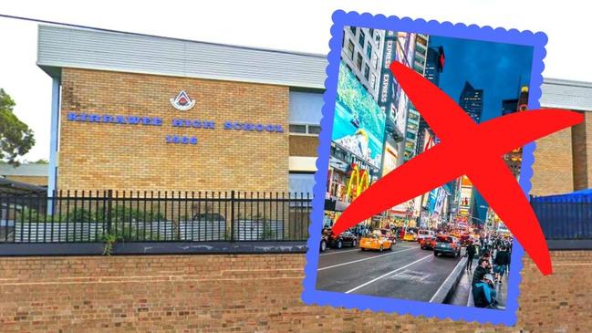 Kirrawee High School has cancelled a school trip to New York in the wake of the coronavirus pandemic.