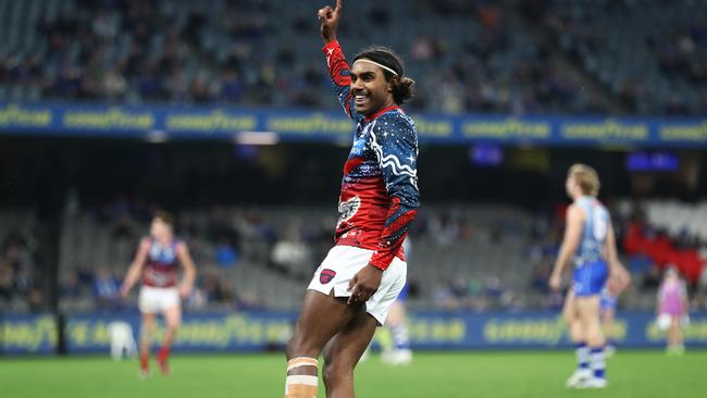 Lance Franklin loves watching Kysaiah Pickett of the Demons Picture: Getty Images