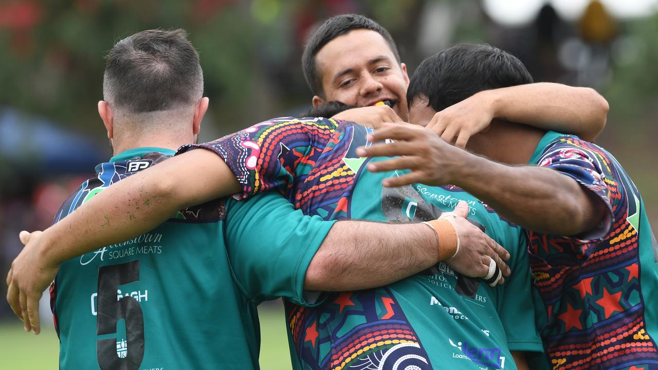 Warba Wangarunya Rugby League Carnival: A try for Black Magic.