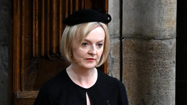 British PM Liz Truss makes a reading at Queen Elizabeth’s funeral. Picture: Getty Images